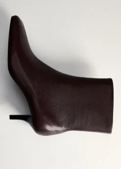 MANGO Buty|Akcesoria Skórzane*Botki skórzane z kwadratowym noskiem