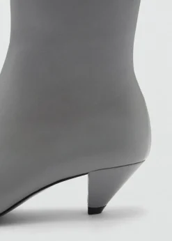 MANGO Buty|Akcesoria Skórzane*Botki skórzane z kwadratowym noskiem