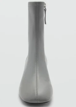 MANGO Buty|Akcesoria Skórzane*Botki skórzane z kwadratowym noskiem