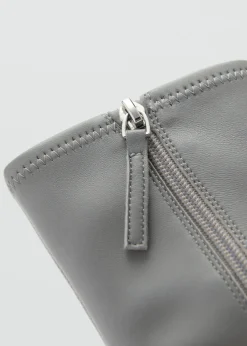 MANGO Buty|Akcesoria Skórzane*Botki skórzane z kwadratowym noskiem