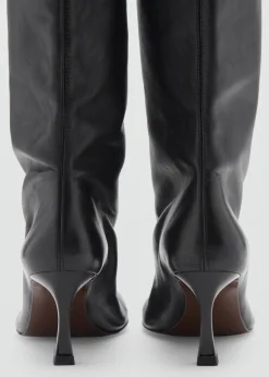 MANGO Buty*Botki skórzane z okrągłym noskiem