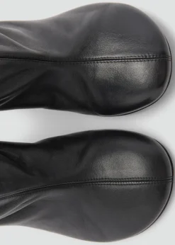 MANGO Buty*Botki skórzane z okrągłym noskiem