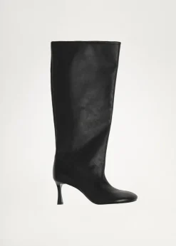 MANGO Buty*Botki skórzane z okrągłym noskiem