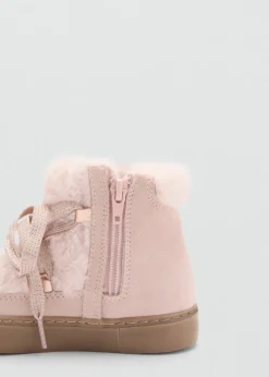 Dzieci MANGO Buty*Botki sznurowane wykończone futrem