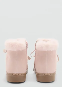 Dzieci MANGO Buty*Botki sznurowane wykończone futrem