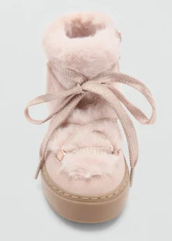 Dzieci MANGO Buty*Botki sznurowane wykończone futrem