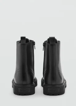 Dzieci MANGO Buty*Botki sznurowane ze skóry