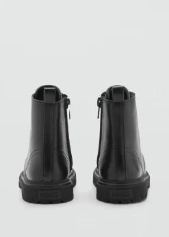 Dzieci MANGO Buty*Botki trapery skórzane sznurowane