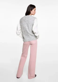 MANGO Kamizelki*Braided-knit gilet