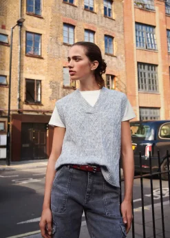 MANGO Kamizelki*Braided-knit gilet