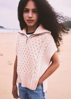 Dzieci MANGO Swetry I Kardigany*Braided-knit gilet