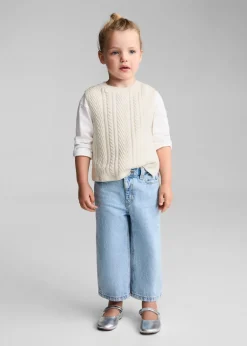 Dzieci MANGO Swetry I Kardigany*Braided-knit gilet