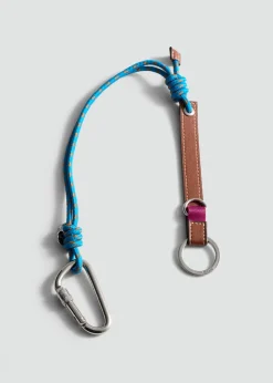 MANGO Galanteria Skórzana|Więcej Akcesoriów*Brelok z karabińczykiem z łączonych materiałów