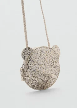 Dzieci MANGO Torebki*Brokatowa torebka miś