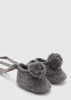 Dzieci MANGO Skarpetki I Rajstopy*Buciki z pomponem z dzianiny