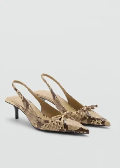 MANGO Buty*Buty na obcasie kaczuszka z kokardką