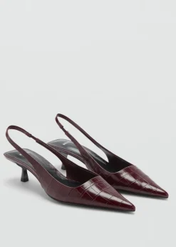 MANGO Buty*Buty na obcasie typu kaczuszka z efektem krokodylej skóry