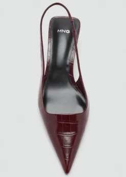 MANGO Buty*Buty na obcasie typu kaczuszka z efektem krokodylej skóry