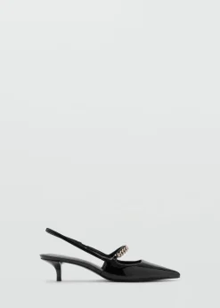 MANGO Buty*Buty na obcasie z paskiem z ogniwami