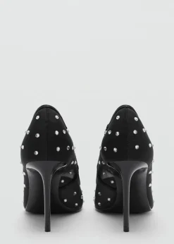 MANGO Buty*Buty na obcasie z siateczki z kryształkami