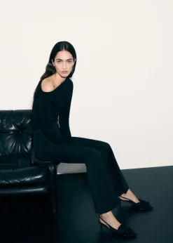 MANGO Buty*Buty na obcasie z węzłem