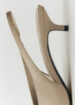 MANGO Buty|Akcesoria Skórzane*Buty skórzane na obcasie kaczuszka