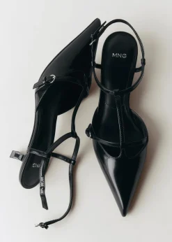 MANGO Buty|Akcesoria Skórzane*Buty skórzane na obcasie kaczuszka