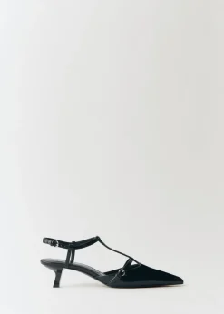 MANGO Buty|Akcesoria Skórzane*Buty skórzane na obcasie kaczuszka