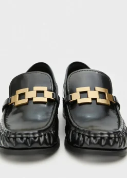 MANGO Buty|Akcesoria Skórzane*Buty skórzane z metalowym elementem