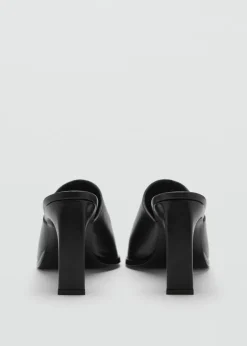 MANGO Buty|Akcesoria Skórzane*Buty skórzane z odkrytą piętą i noskiem