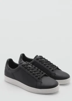 MANGO Skóra|Buty*Buty sportowe skórzane na kontrastowej podeszwie