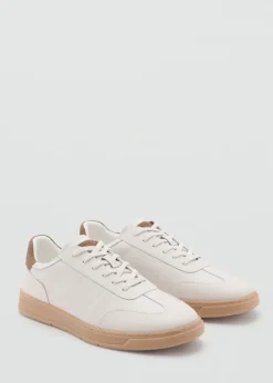 MANGO Skóra|Buty*Buty sportowe skórzane z kontrastowymi wstawkami