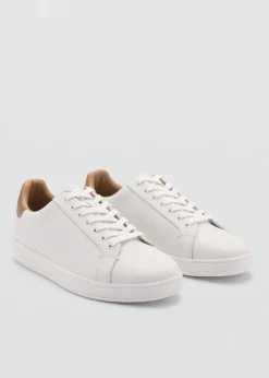 MANGO Skóra|Buty*Buty sportowe skórzane z kontrastowymi wstawkami