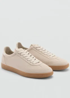 MANGO Buty|Akcesoria Skórzane*Buty sportowe z płótna i skóry