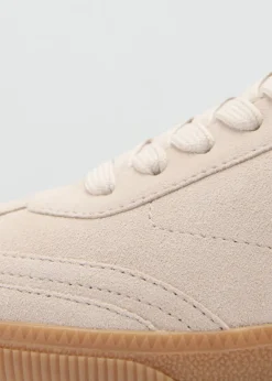 MANGO Buty|Akcesoria Skórzane*Buty sportowe z płótna i skóry