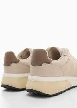 MANGO Skóra|Buty*Buty sportowe ze skórzanymi wstawkami