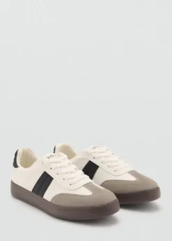 Dzieci MANGO Buty|Buty*Buty sportowe ze skórzanymi wstawkami