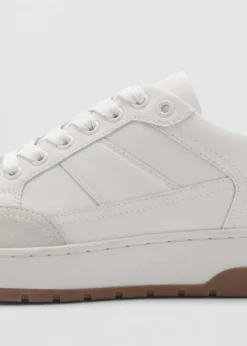 MANGO Skóra|Buty*Buty sportowe ze skórzanymi wstawkami