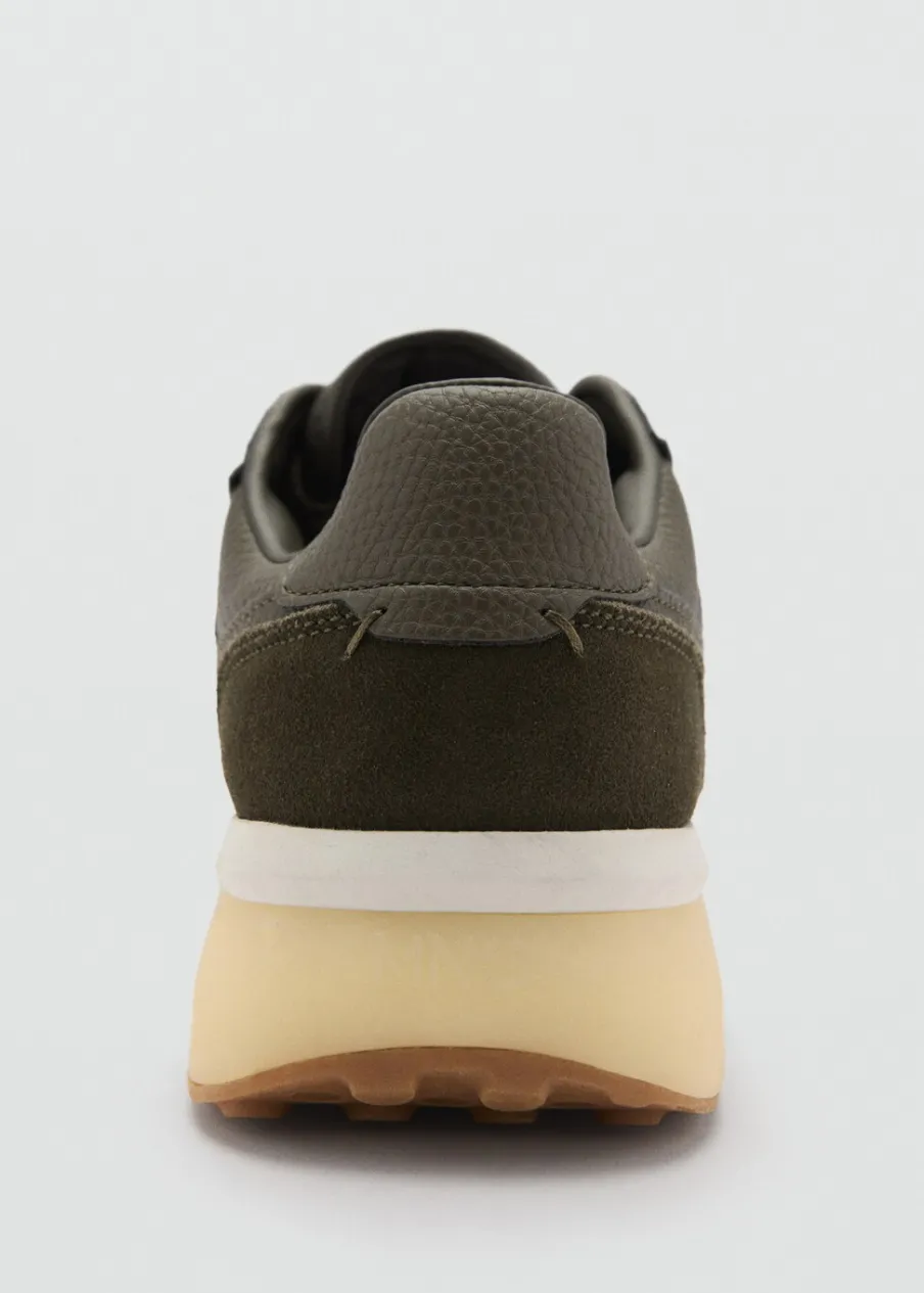 MANGO Skóra|Buty*Buty sportowe ze skórzanymi wstawkami