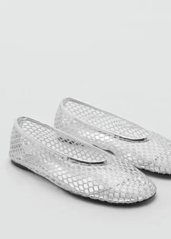 MANGO Buty*Buty z metalicznej siateczki