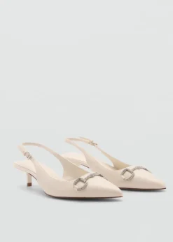 MANGO Buty*Buty z odkrytą piętą z kryształkami