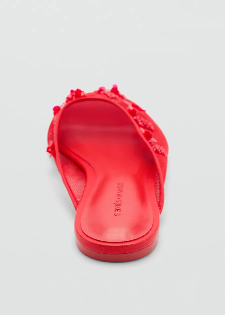MANGO Buty*Buty z siateczki z koralikami