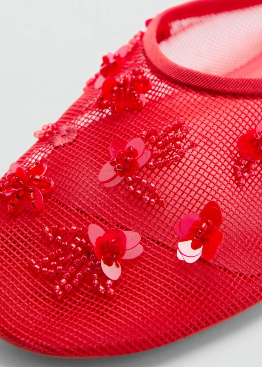 MANGO Buty*Buty z siateczki z koralikami