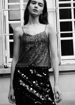 MANGO Spódnice*Cekinowa spódnica