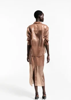 MANGO Spódnice*Cekinowa spódnica midi