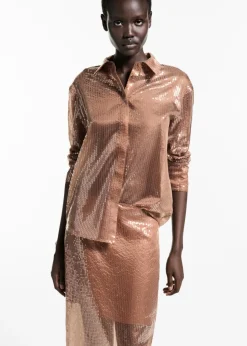 MANGO Spódnice*Cekinowa spódnica midi