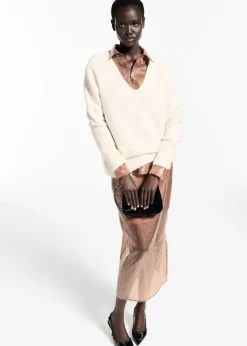 MANGO Spódnice*Cekinowa spódnica midi