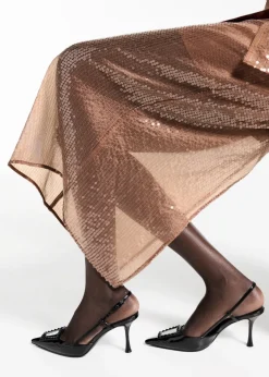 MANGO Spódnice*Cekinowa spódnica midi