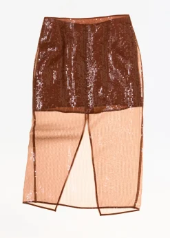 MANGO Spódnice*Cekinowa spódnica midi