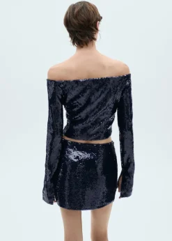 MANGO Spódnice*Cekinowa spódnica mini